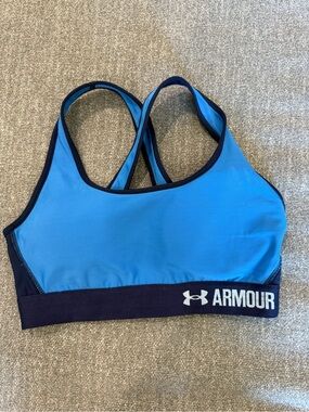 Under Armour Blue & Navy Crossback Sports Bra